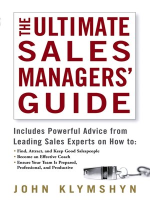 cover image of The Ultimate Sales Managers' Guide